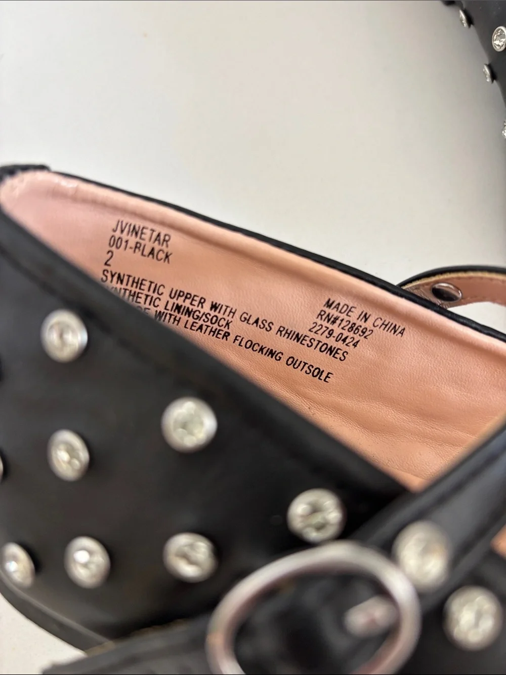 Steve Madden Black Studded Mary Jane Flats for Kids